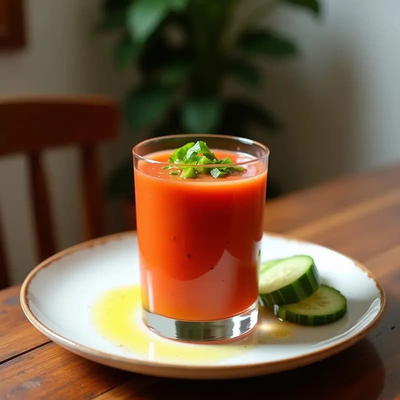 Gazpacho Andaluz sin Pan: Receta Tradicional con Ventilador para Textura Perfecta