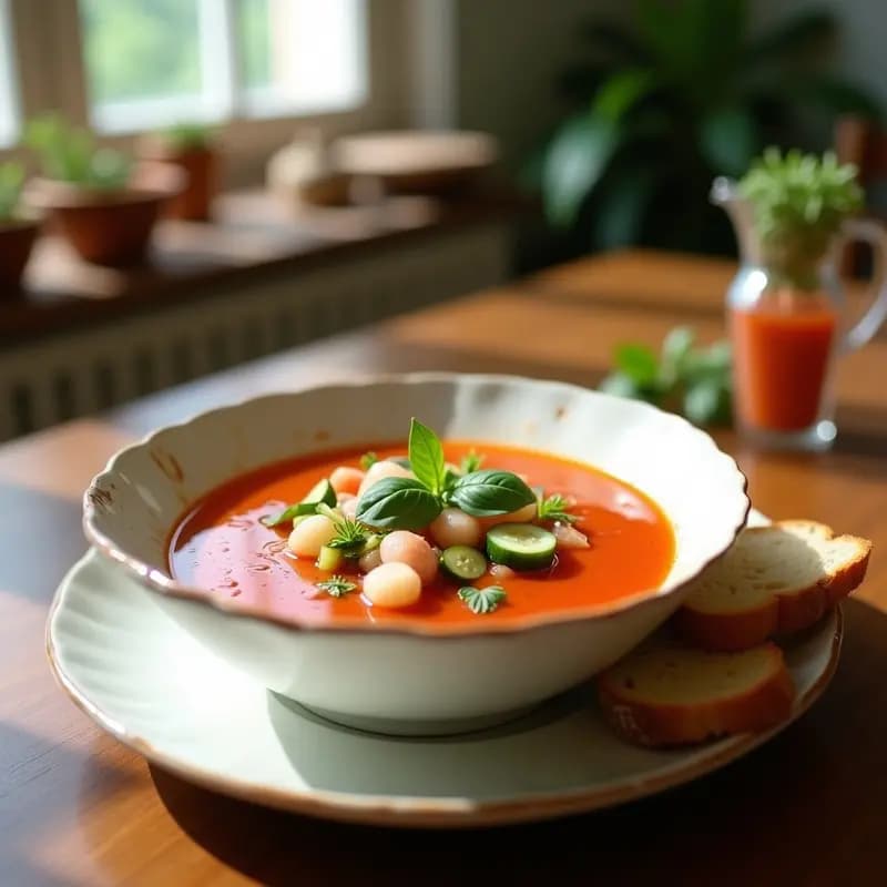 Gazpacho Andaluz con Ventresca de Atún: Receta Fresca y Alta en Omega-3 en 15 Minutos