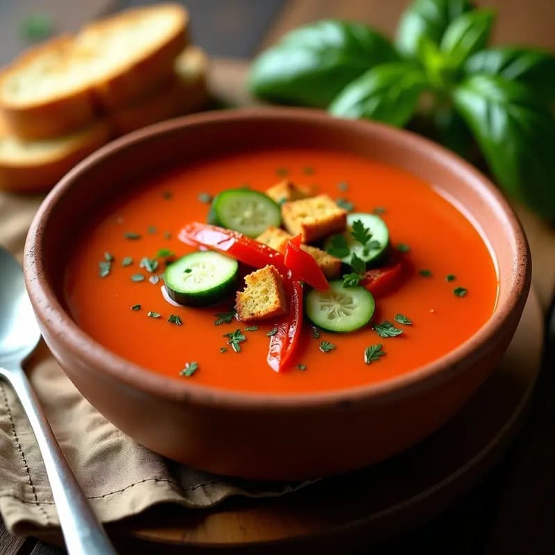 Gazpacho Andaluz con Verduras Asadas en Airfryer: Receta Fresca y Sin Agua