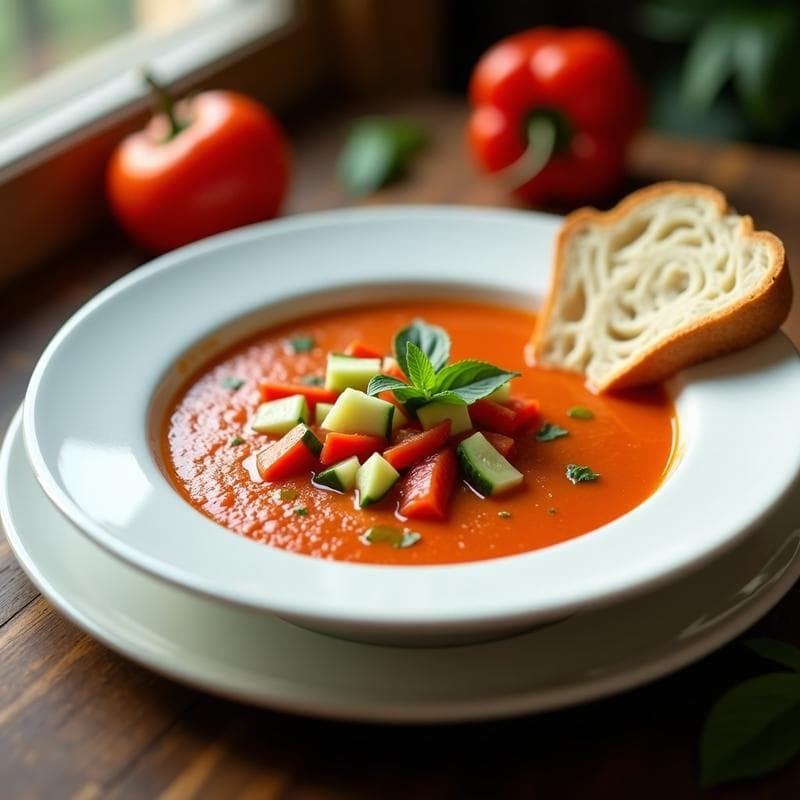 Gazpacho Andaluz con Verduras Asadas: Receta Tradicional y Sin Gluten con Más Sabor