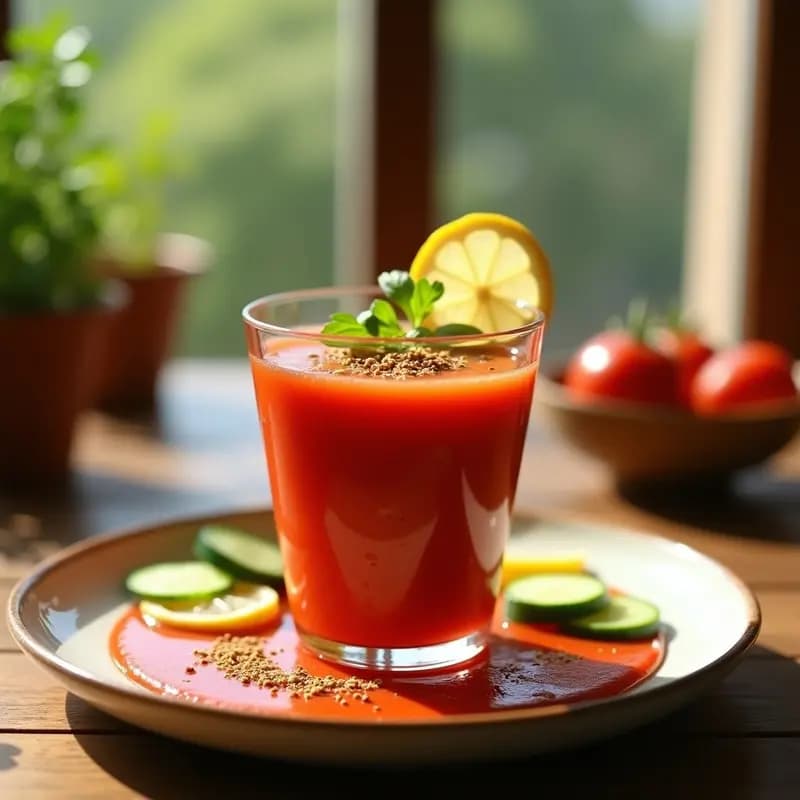 Gazpacho Andaluz con Zaatar y Limón: Receta Fresca y Antiinflamatoria en 10 Minutos