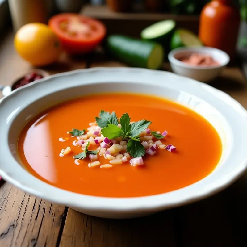 Gazpacho Andino de Tomate de Árbol y Pepino con Toque de Ají Amarillo: Receta Peruana Refrescante