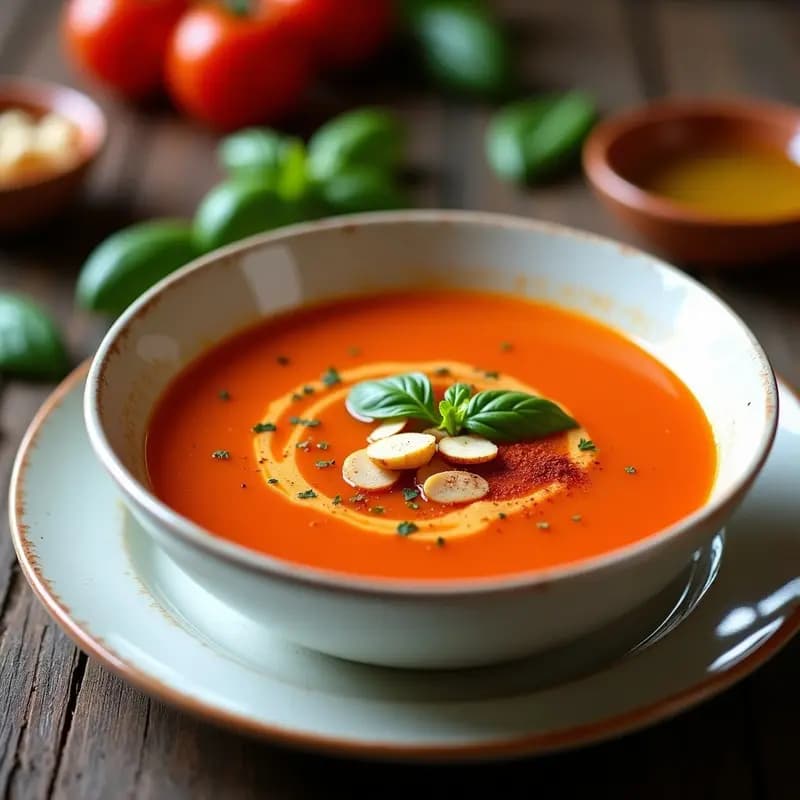 Gazpacho Anduz de Tomate y Pimiento Choricero: Sopa Fría Española Viral en 10 Minutos