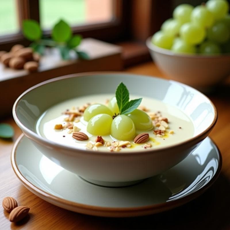 Gazpacho Blanco con Almendras y Ajo: Receta Andaluza Fresca y sin Cocción