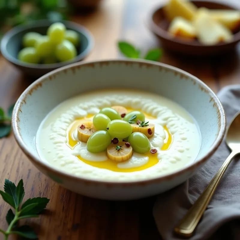 Gazpacho Blanco con Almendras y Uvas: Receta Andaluza Fría y Helada en 10 Minutos