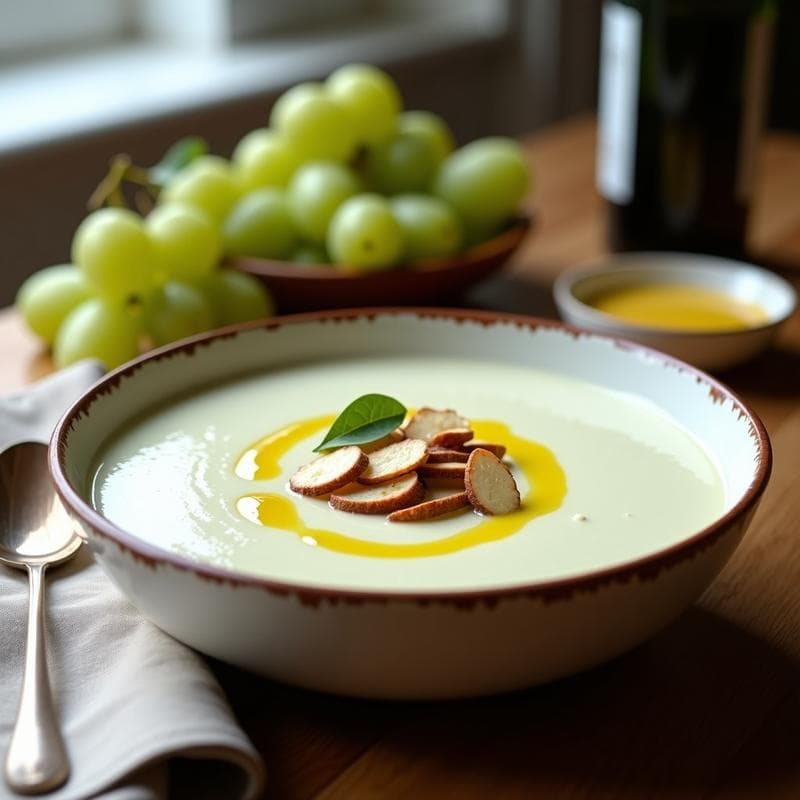 Gazpacho Blanco Cordobés: Receta Tradicional en Airfryer con Toque Crujiente