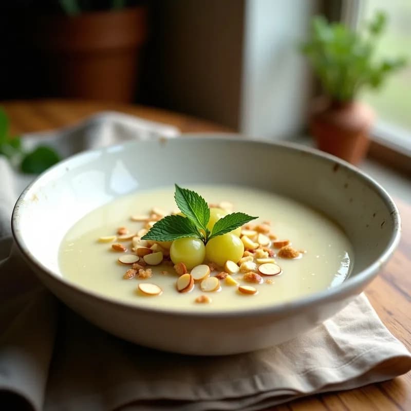 Gazpacho Blanco Malagueño: Receta Auténtica en 10 Minutos sin Cocción