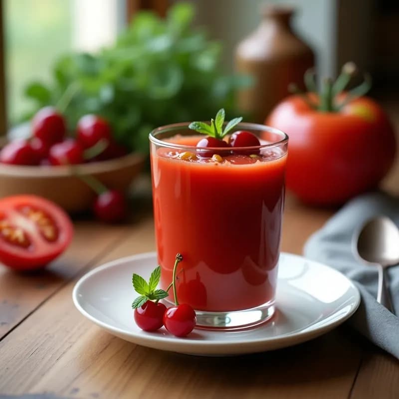 Gazpacho de Cereza y Tomate Ahumado: Receta Fresca en 10 Minutos Sin Cocinar