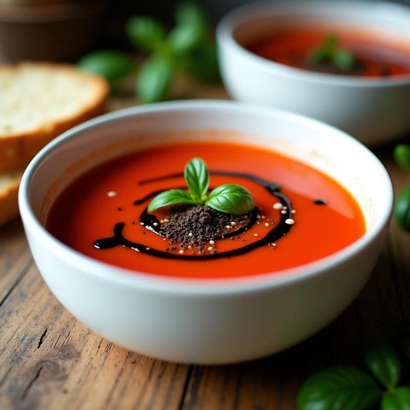 Gazpacho Cordobés con Aceite de Trufa: Receta Fría con Umami Intenso en 10 Minutos