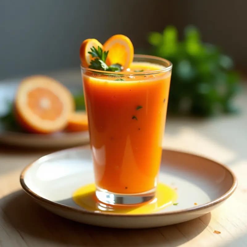 Gazpacho Gallego de Zanahoria y Naranja: Receta Fría Antioxidante en 15 Minutos