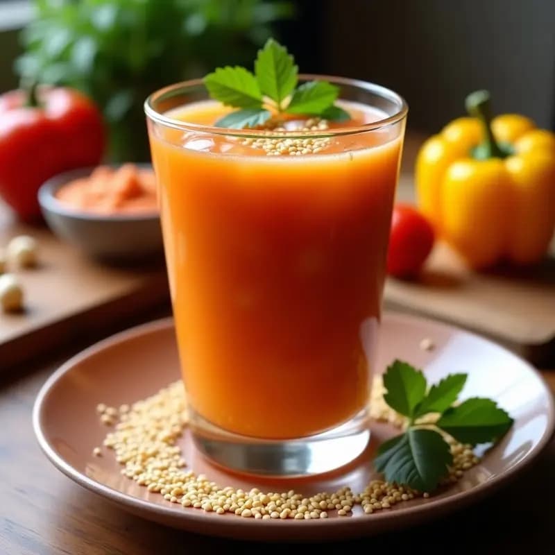 Gazpacho Andino de Lúcuma y Tomate: Bebida Peruana Refrescante y Sin Lácteos