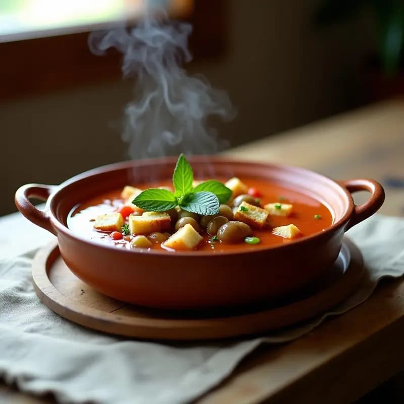 Gazpacho Manchego con Caracoles y Hierbabuena: Receta Tradicional de la Tierra