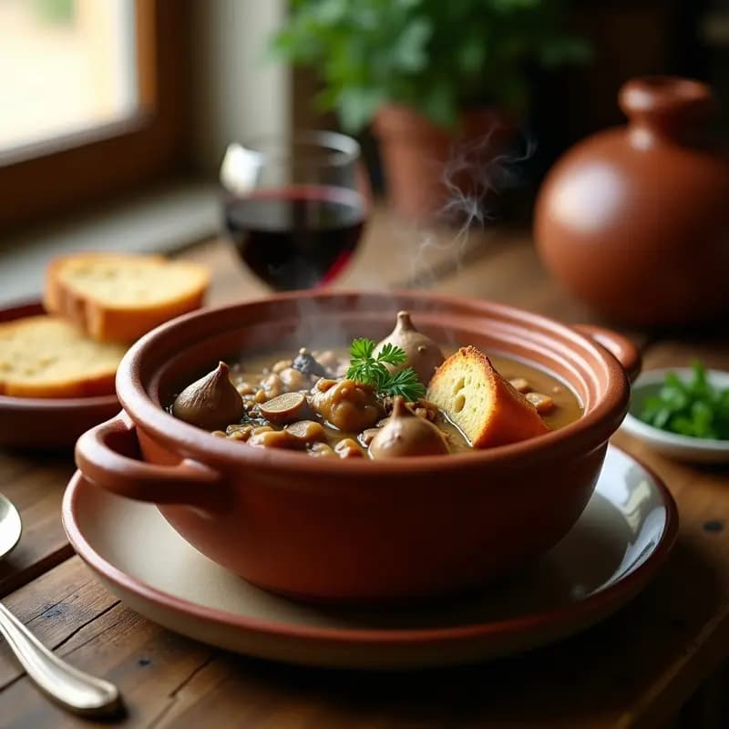 Gazpacho Manchego con Conejo y Setas: Receta de Montana Caliente para Día Frío