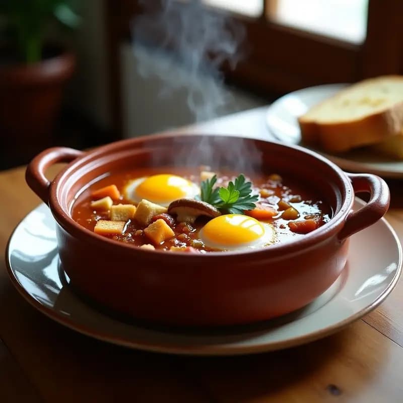 Gazpacho Manchego con Setas y Jamón: Receta de Invierno en Cazuela de Barro
