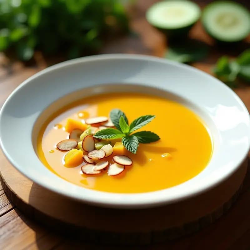 Gazpacho de Mango y Pepino con Jengibre: Receta Española Innovadora Sin Tomate