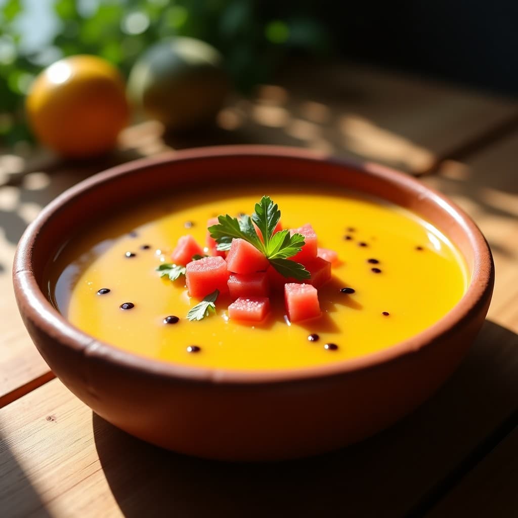 Gazpacho de Maracuyá con Trozos de Sandía: Receta Colombiana Refrescante y Sin Gluten