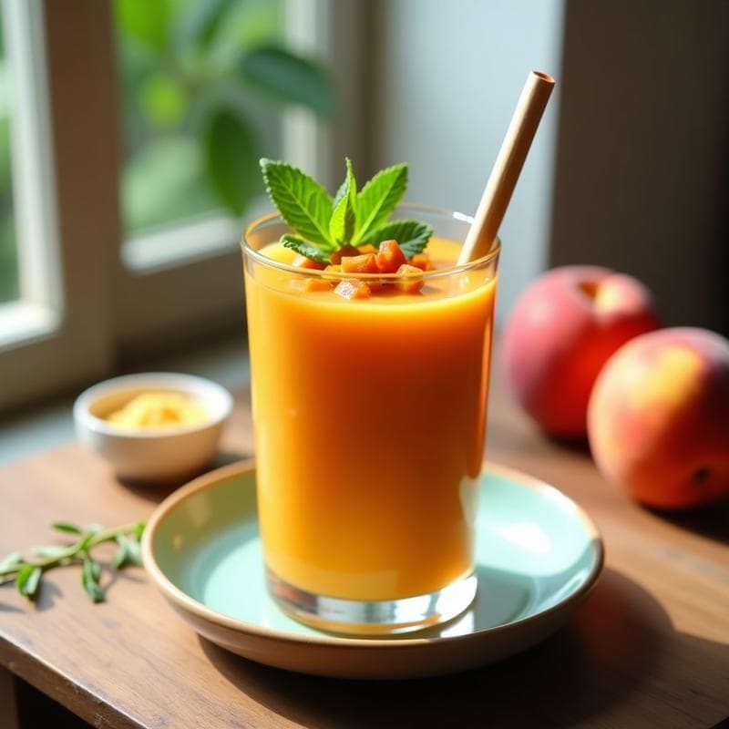 Gazpacho de Melocotón y Jengibre: Receta Refrescante en Airfryer en 15 Minutos