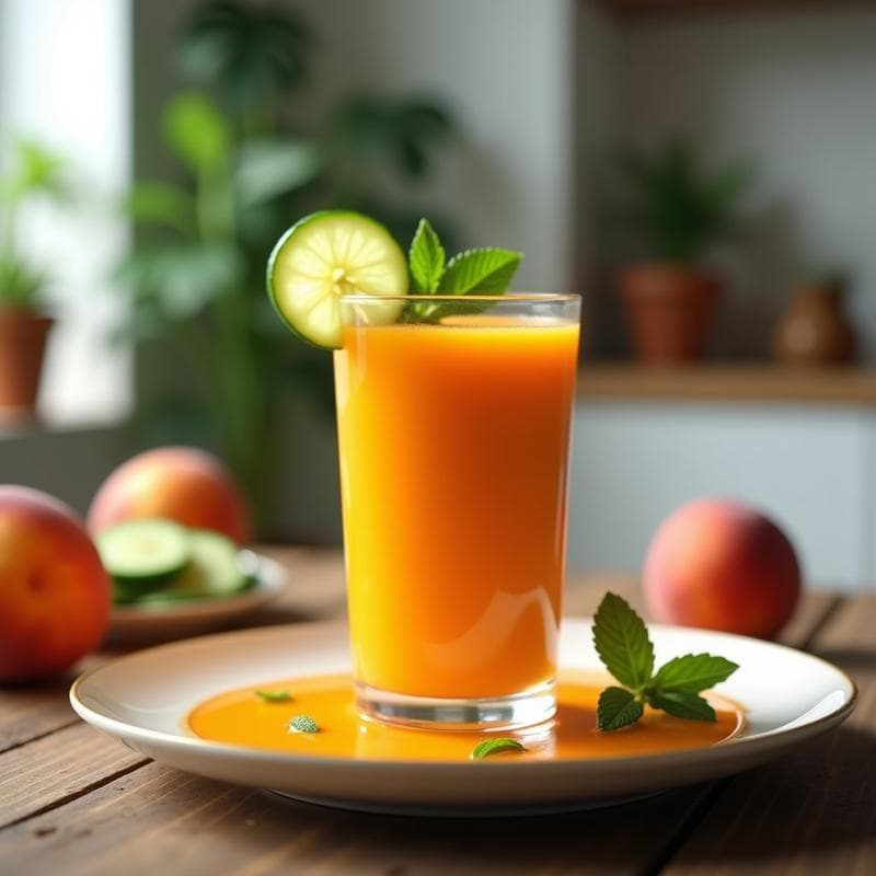 Gazpacho de Melocotón y Jengibre: Receta Fresca en Thermomix Sin Cocción