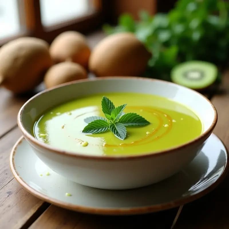 Gazpacho de Pepino y Kiwi con Toque de Jengibre: Receta Fresca y Desintoxicante