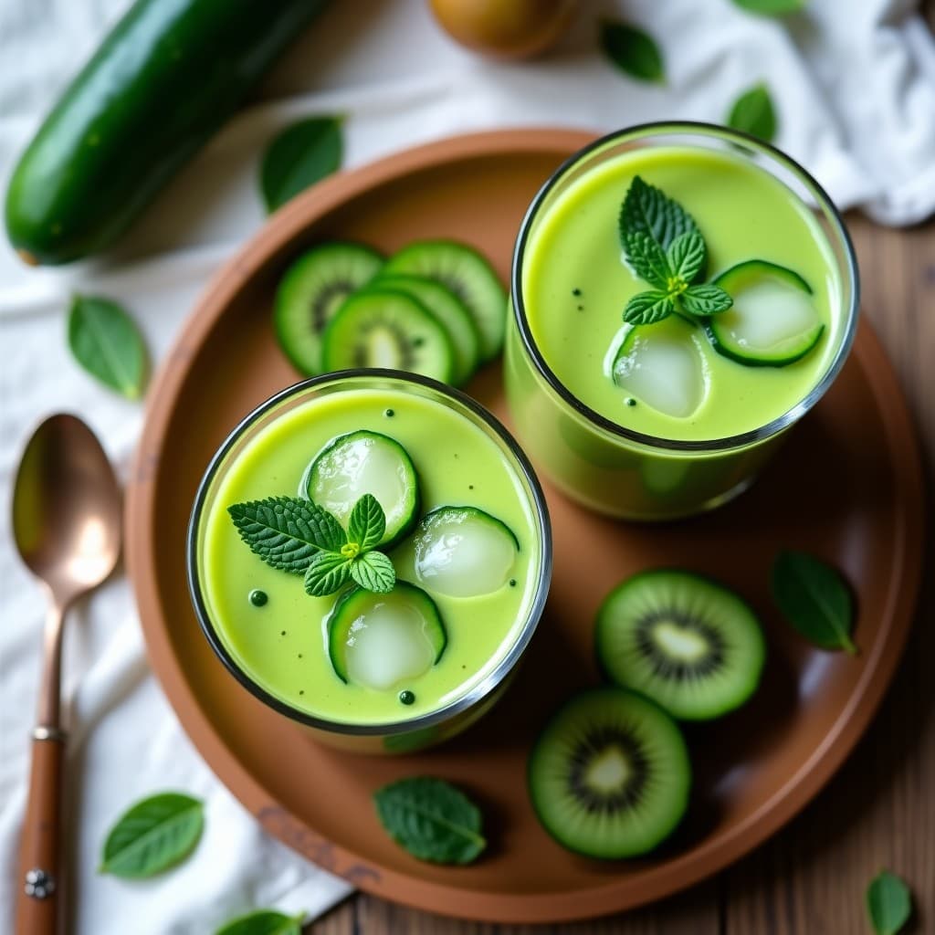 Gazpacho de Pepino y Kiwi: Receta Fría Vegana con Toque Ácido en 10 Minutos