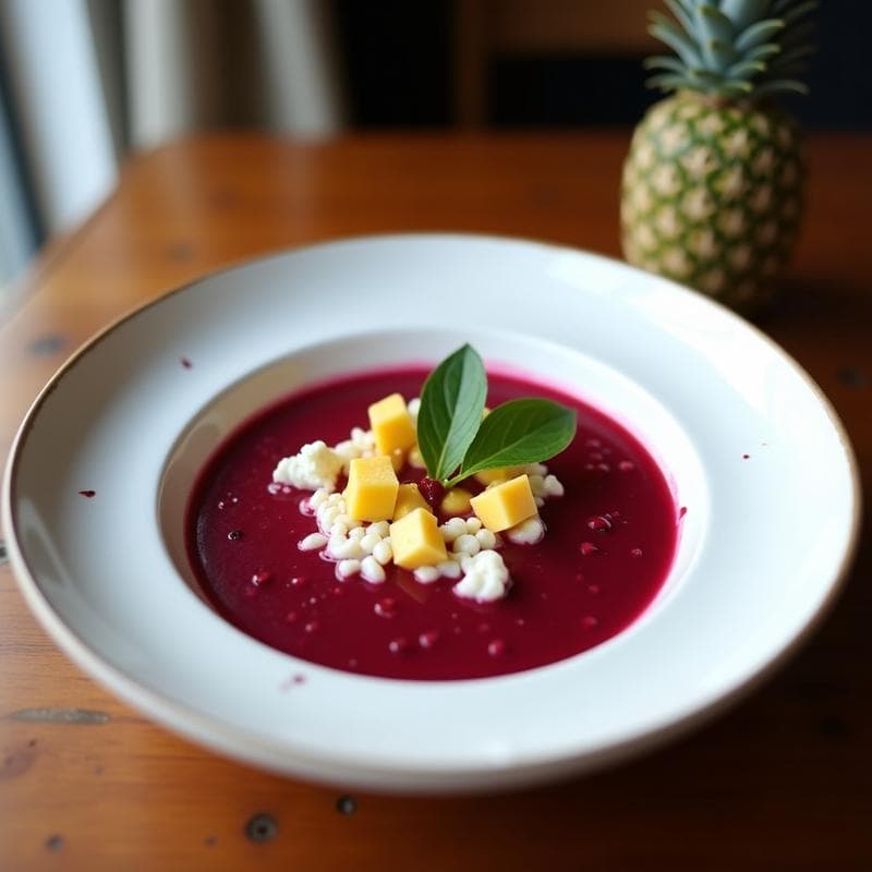 Gazpacho de Remolacha y Coco: Receta Keto Fría con Toque Tropical en 10 Minutos