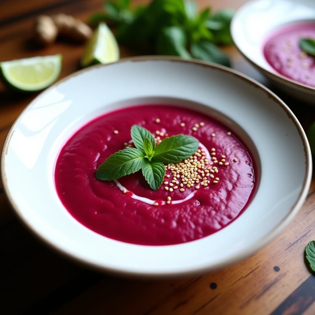 Gazpacho de Remolacha y Jengibre: Sopa Fría Detox con Toque Picante