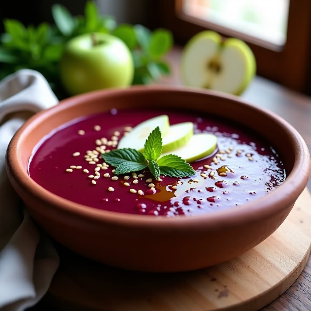 Gazpacho de Remolacha y Manzana Verde: Ensalada Líquida líder en Antioxidantes en 10 Minutos