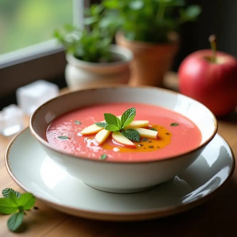 Gazpacho de Remolacha y Manzana: Sopa Fría Original y Llenas de Color