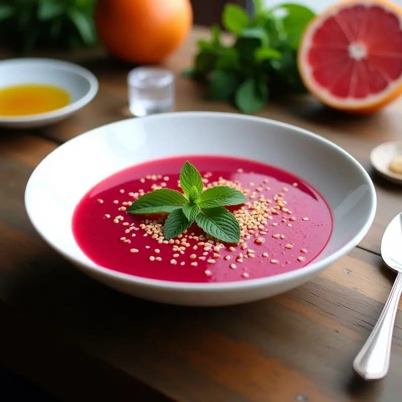 Gazpacho de Remolacha y Pomelo Rosa: Receta Española Detox y Sin Gluten