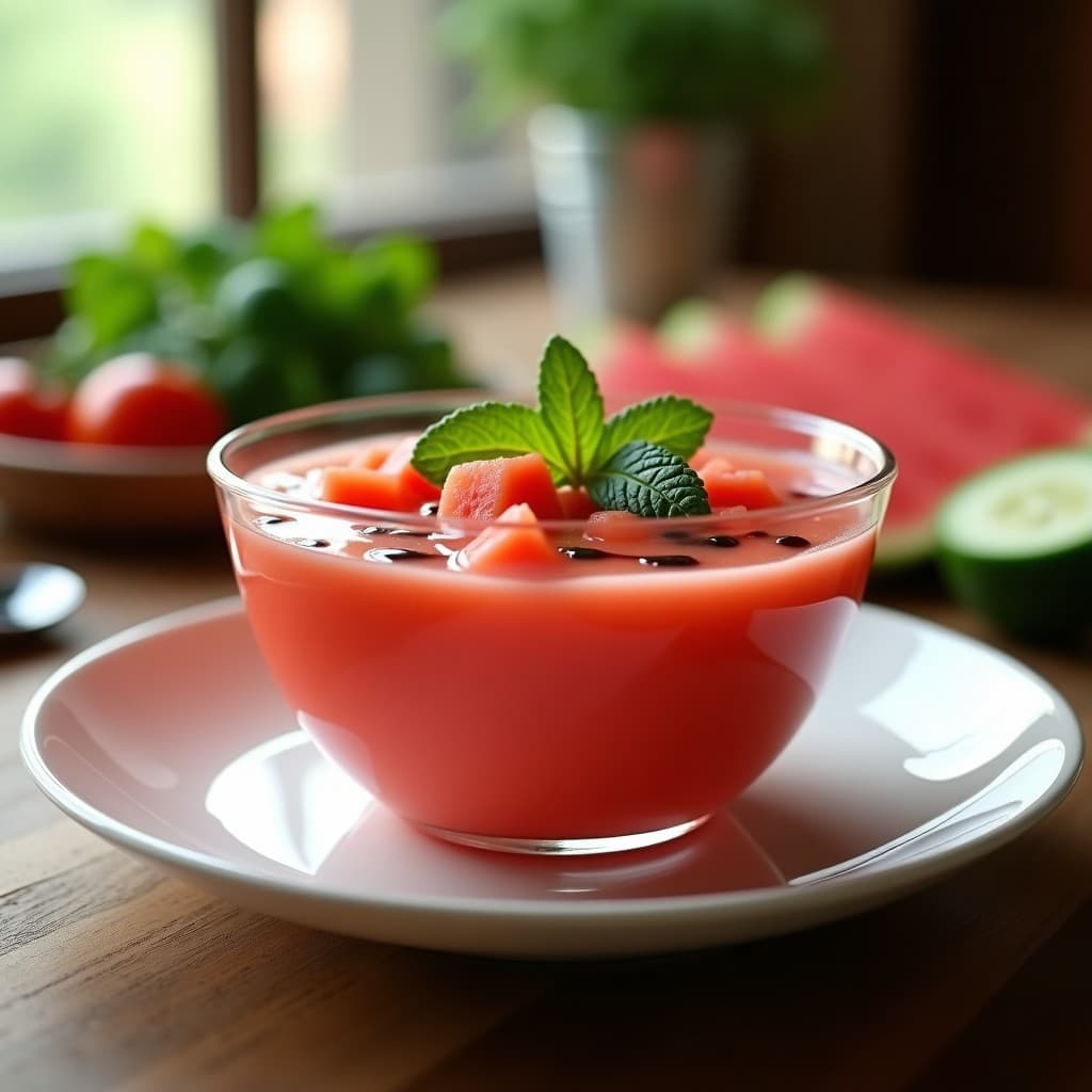 Gazpacho de Sandía y Tomate con Vinagre Balsámico: Receta Fresca y Sin Gluten para el Verano