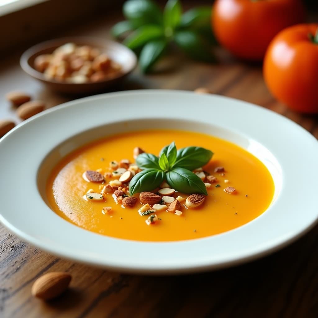 Gazpacho de Tomate Amarillo y Pimiento Asado: Receta Fría Andaluza Sin Gluten