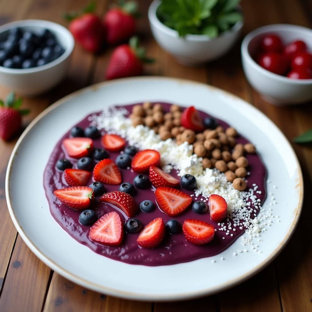 Gelatina de Açaí y Coco con Chía: Postre Brasileiro Vegano y Antioxidante sin Azúcar