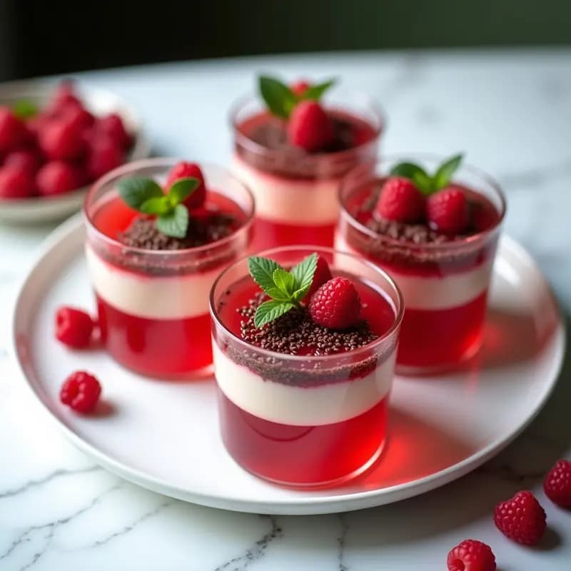 Gelatina de Agua de Jamaica y Lychee con Capas de Chía: Postre Refrescante y Fotogénico