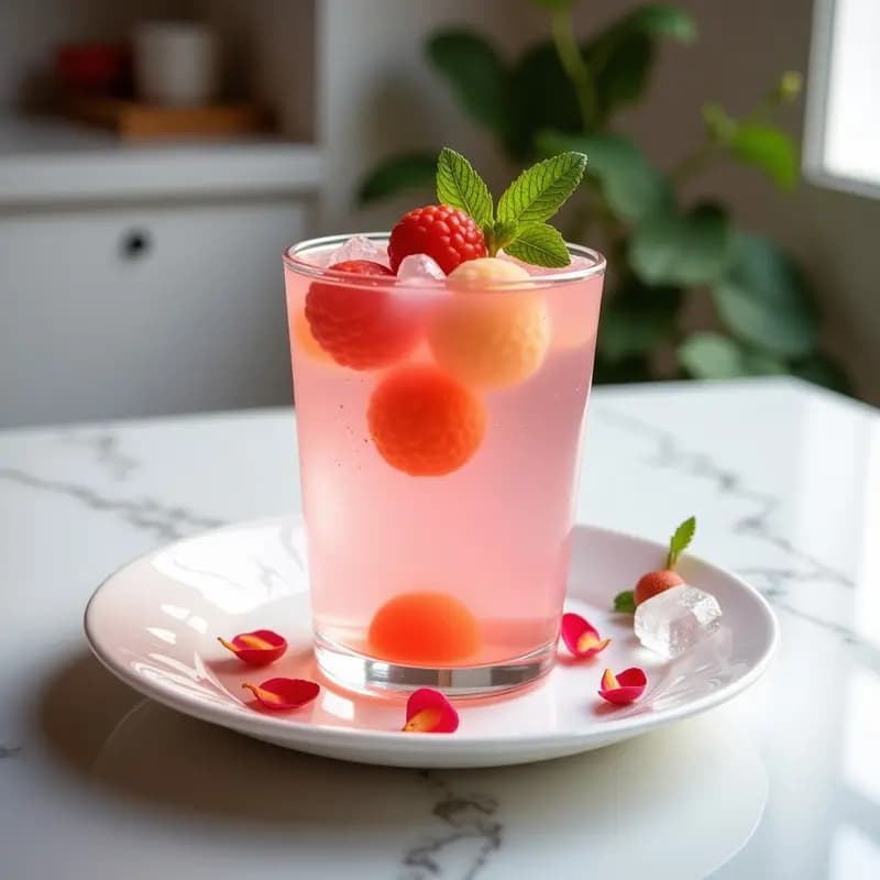 Gelatina de Agua de Rosas y Lichi: Postre Persa Transparente y Elegante