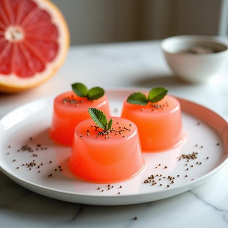 Gelatina de Algas Agar-Agar con Zumo de Pomelo: Postre Vegano Sin Azúcar y Low-Carb
