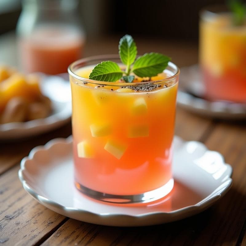 Gelatina de Aloe Vera y Poma Rosa con Topping de Granadilla: Postre Saludable y Digestivo