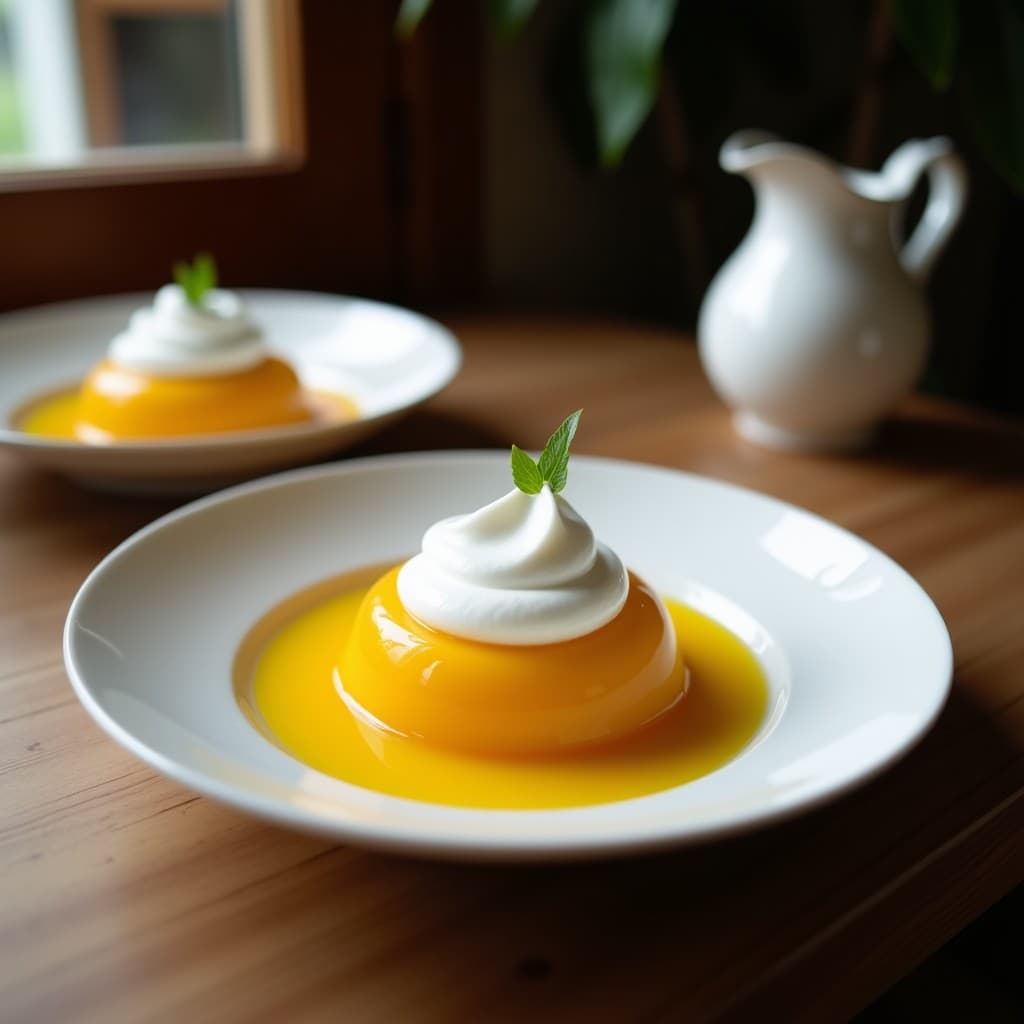Gelatina de Café y Cúrcuma con Espuma de Coco: Postre Detox Sin Azúcar