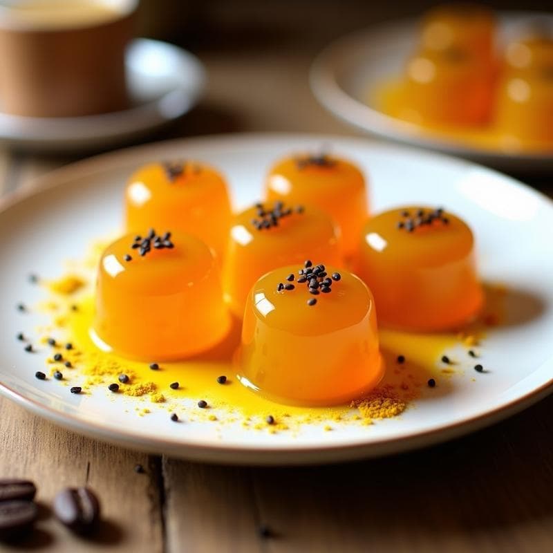Gelatina de Café y Cúrcuma: Postre Saludable Sin Azúcar con Beneficios Antiinflamatorios