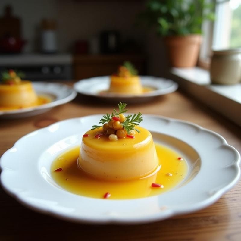 Gelatina de Caqui y Jengibre con Semillas de Sésamo: Postre Vegano Sin Azúcar y Rico en Fibra