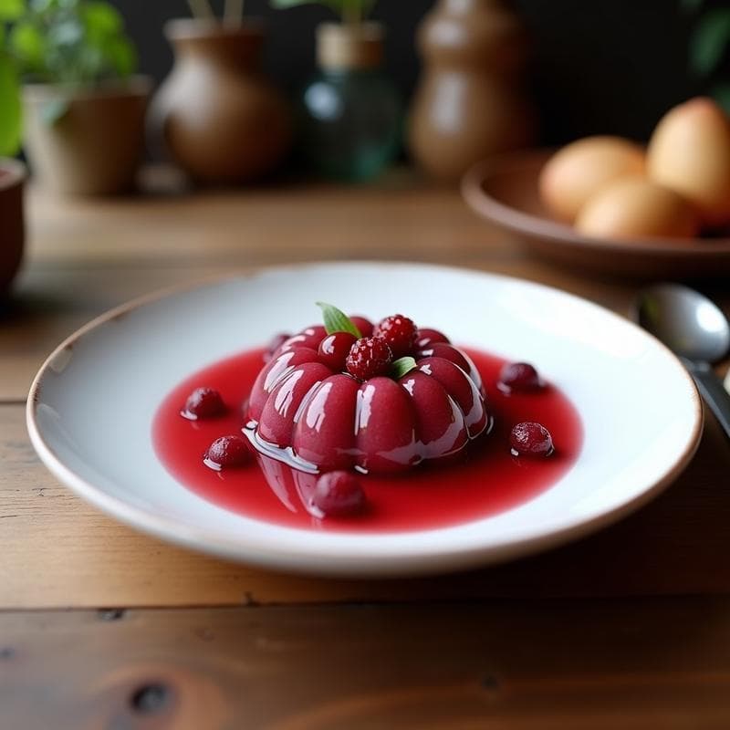 Gelatina de Cebada Perlada con Leche de Coco y Frutos Rojos: Postre Peruano Vegano