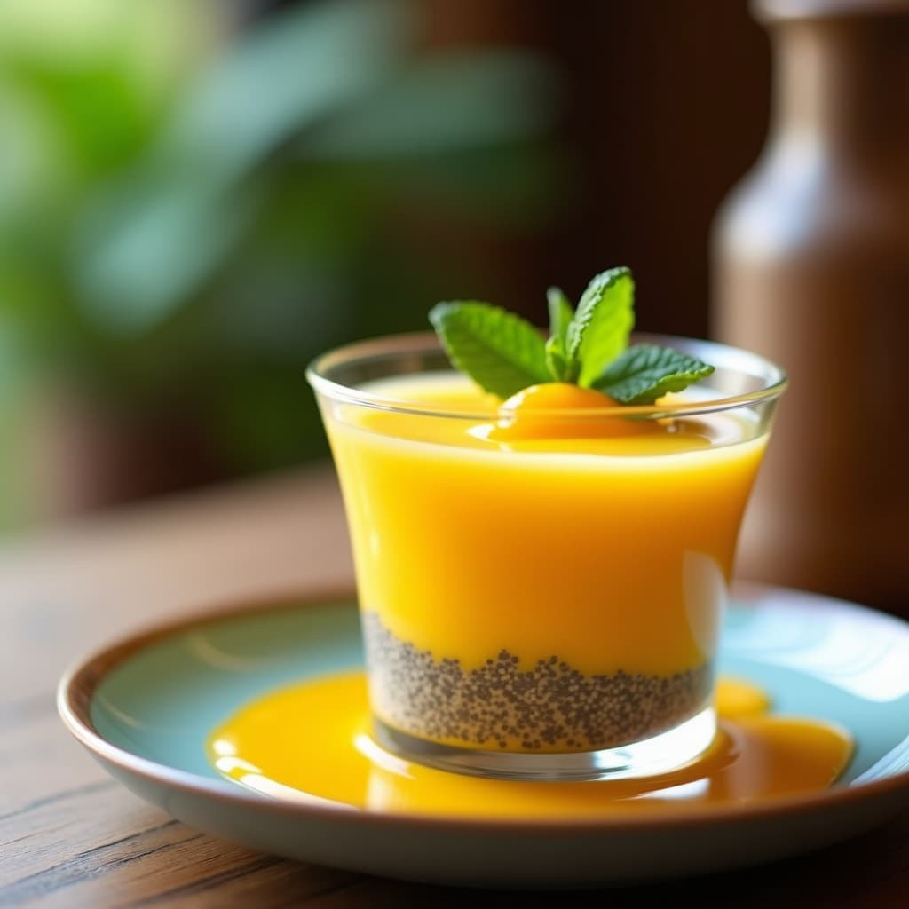 Gelatina de Chía y Mariquita con Leche de Almendras: Postre Colombiano Keto