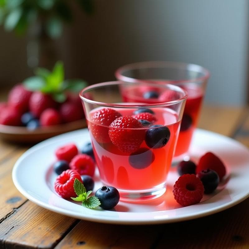 Gelatina de Combucha con Frutos Rojos: Postre Probiótico Sin Azúcar en 3 Pasos