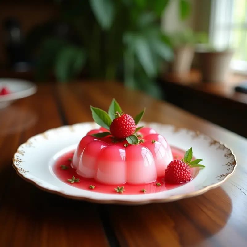 Gelatina de Flores de Jamaica con Leche de Coco y Litchi: Postre Mexicano Vegano y Refrescante