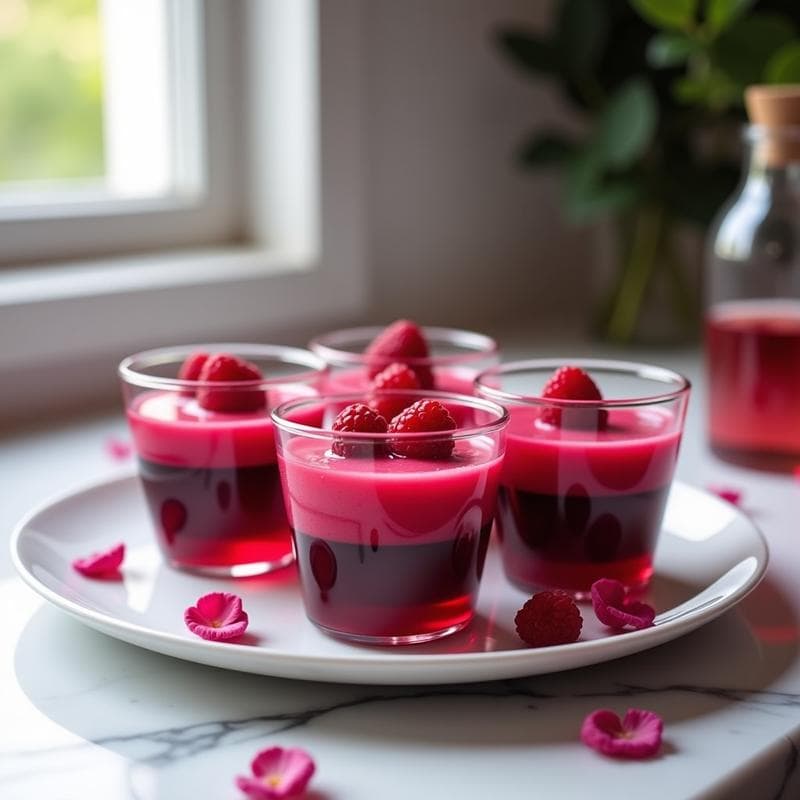 Gelatina de Frutos Rojos con Agua de Rosas: Postre Vegano y Sin Azúcar en 4 Ingredientes