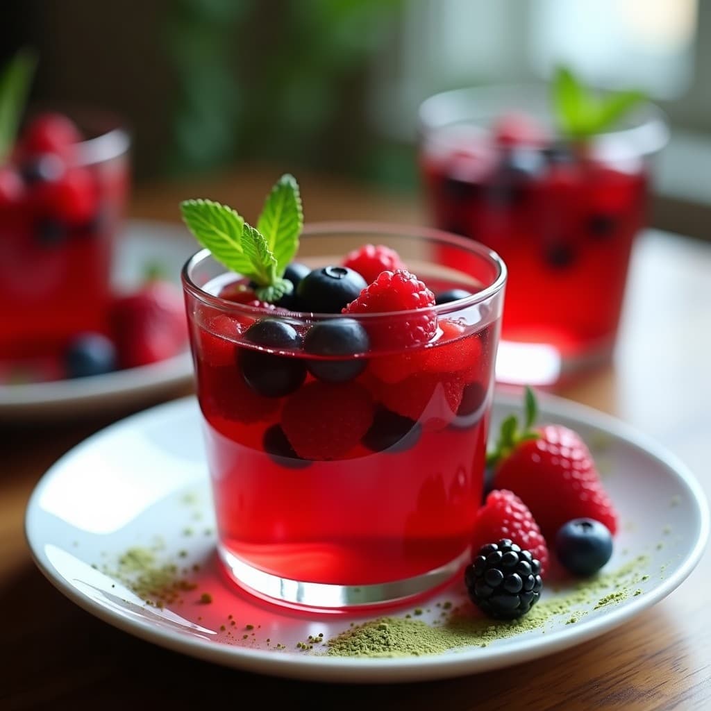 Gelatina de Frutos Rojos y Detox: Postre Sin Azúcar y Bajo en Calorías