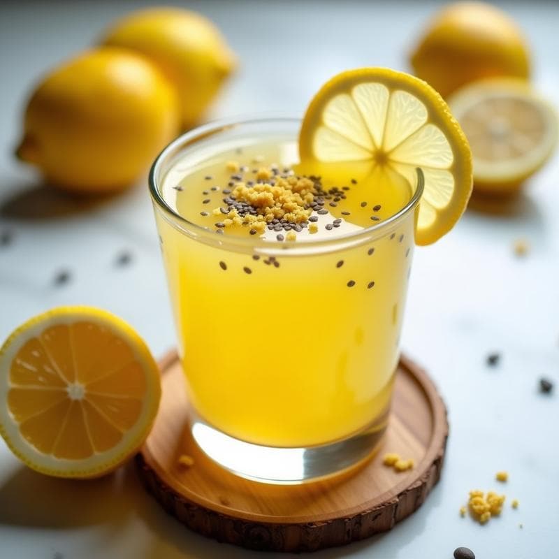 Gelatina de Limón y Jengibre con Chía: Postre Detox Sin Azúcar y Vegano