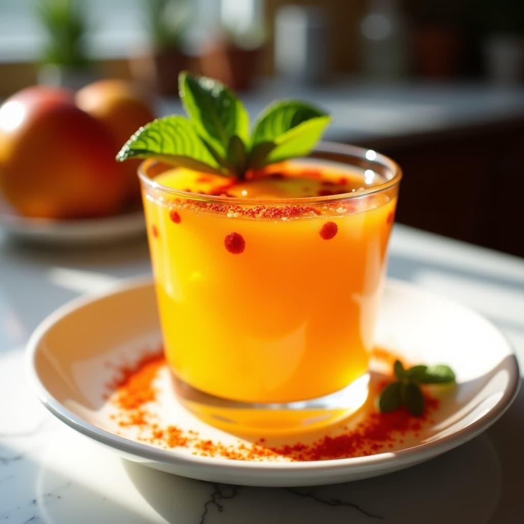 Gelatina de Manga y Chile Tajín: Postre Mexicano Sin Azúcar y Vegano