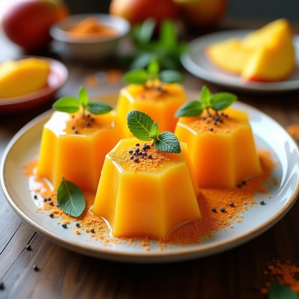 Gelatina de Mango y Chile en Polvo: Postre Mexicano Vegano con Agar-Agar