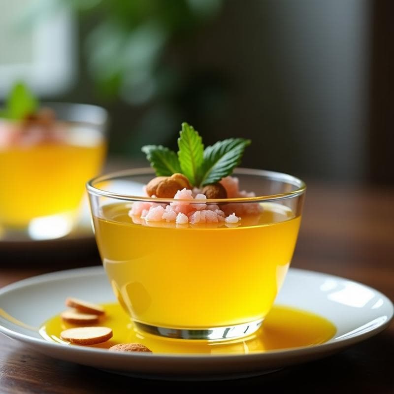 Gelatina de Maracuyá y Aceite de Oliva con Sal de Himalaya: Postre Portugués Gourmet