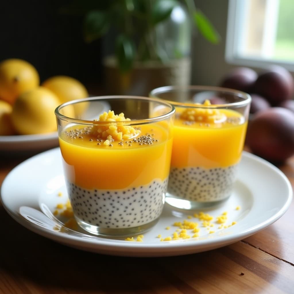 Gelatina de Maracuyá y Chía con Leche de Almendras: Postre Raw y Detox